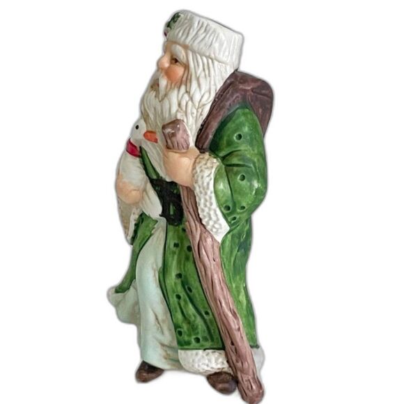 Vintage 1980s Porcelain Old World Sweden Santa Collectible Figurine with Box 5" - Picture 4 of 11